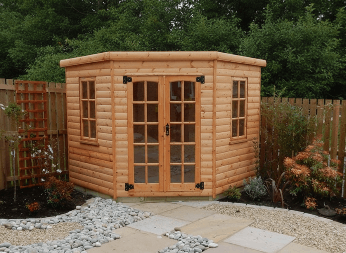 Corner Summerhouse 8′ x 8′ (2.4m x 2.4m)
