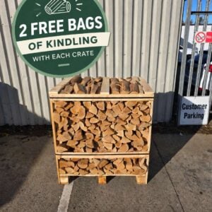 Crate of Imported Oak Logs